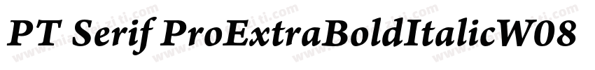 PT Serif ProExtraBoldItalicW08字体转换